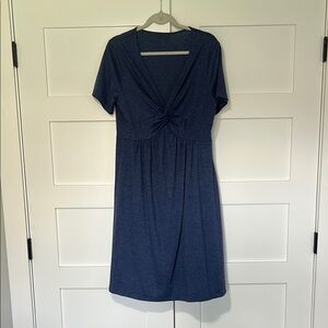 Chic Navy Short Sleeve Dress